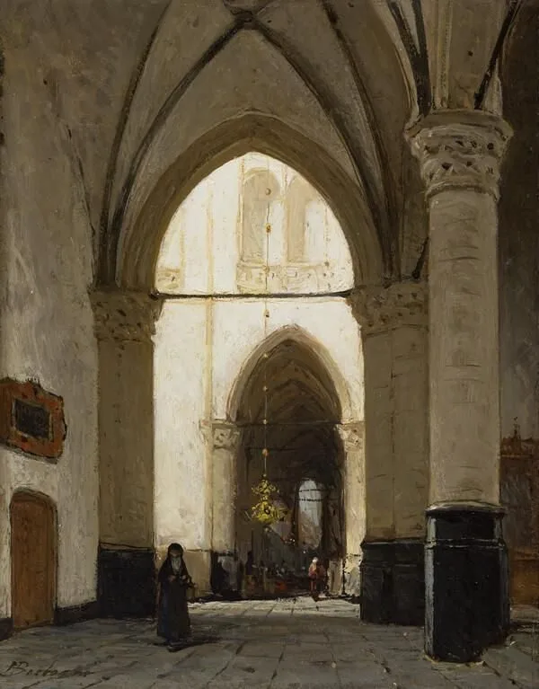 The Interior of Alkmaar Church, Johannes Bosboom