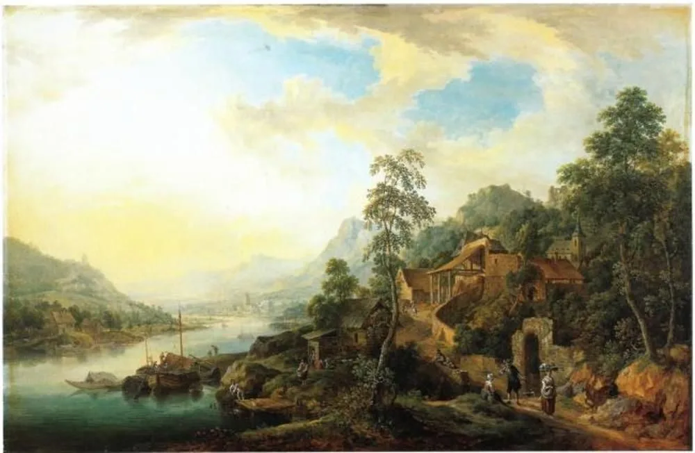 River Landscape in the Morning Light