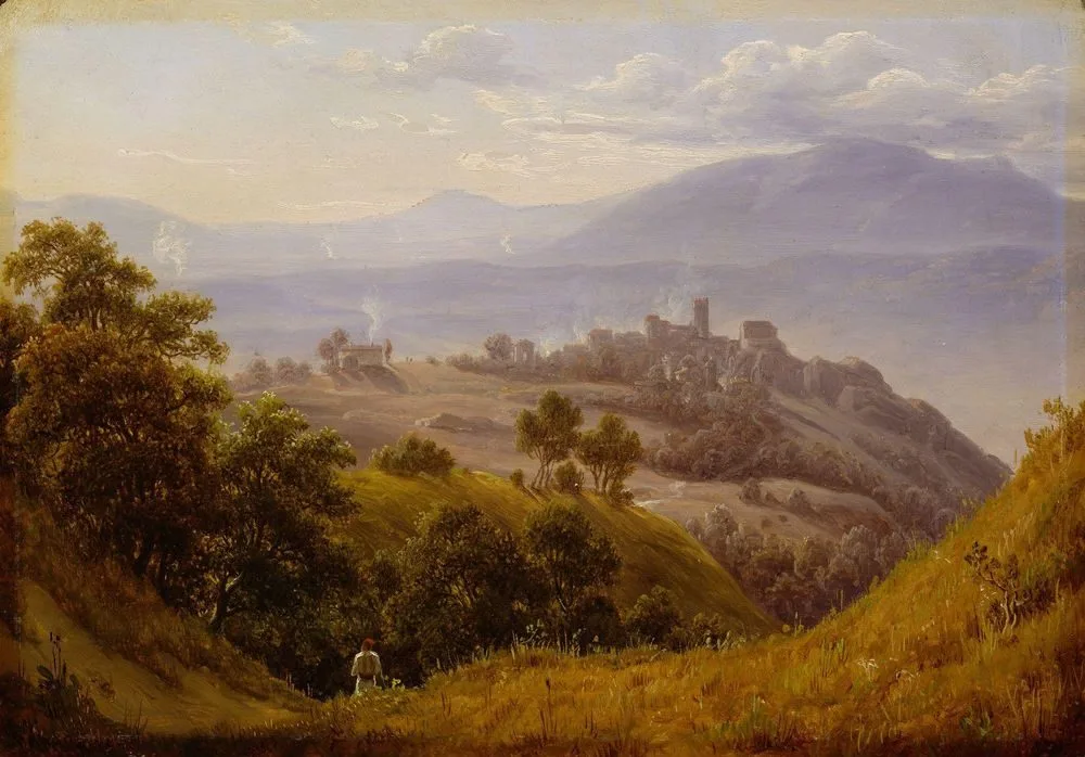 View of Olevano, Thomas Fearnley