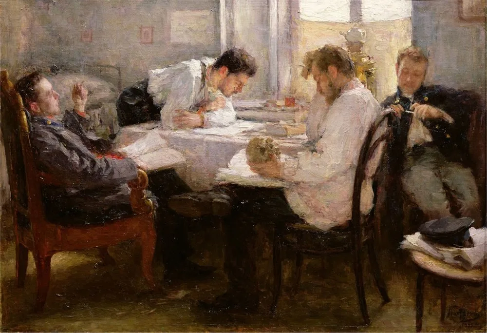 The Night before the Exam, Leonid Pasternak