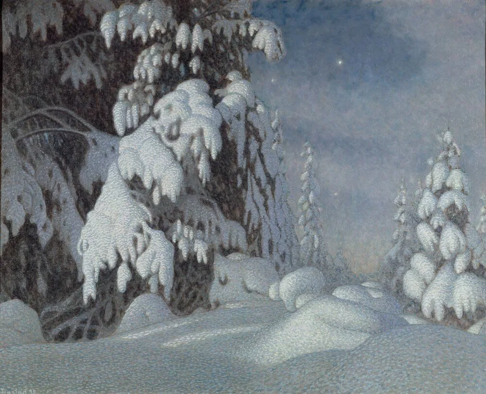 Winter Moonlight, Gustaf Fjæstad