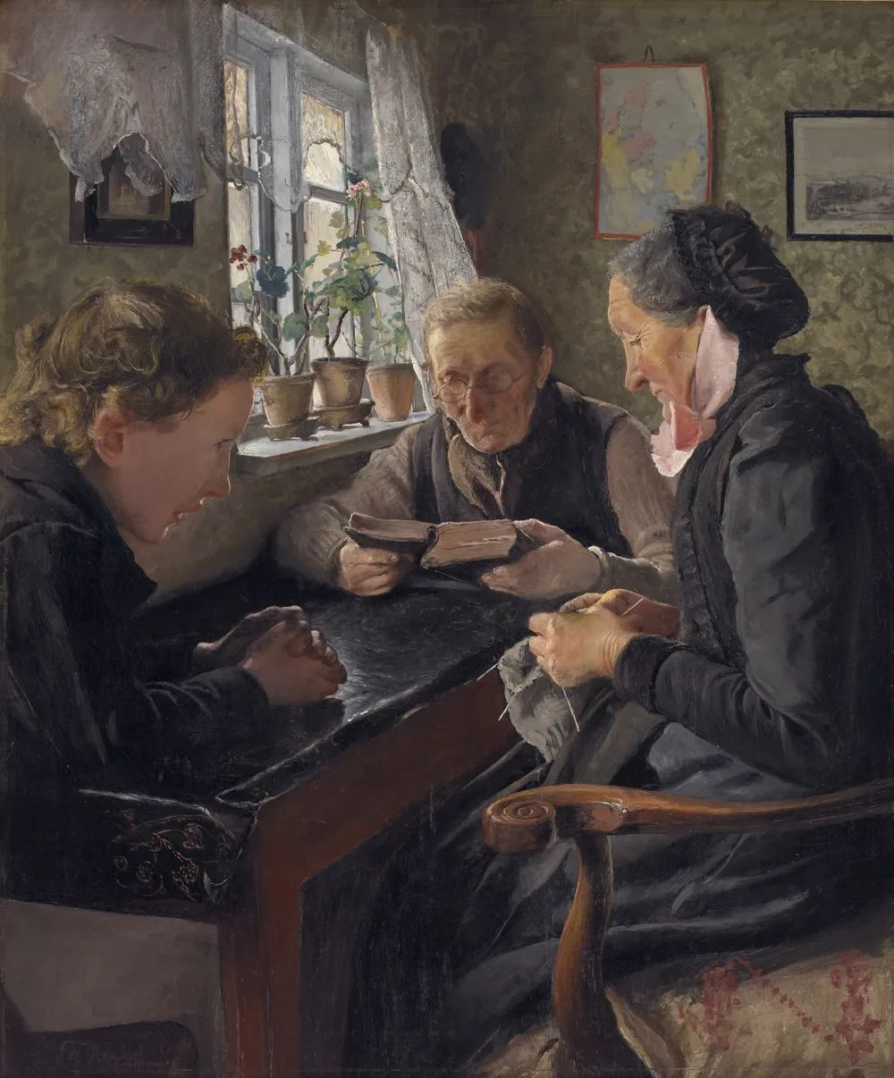 A Child Visiting his Grandparents on a Sunday, Laurits Andersen Ring
