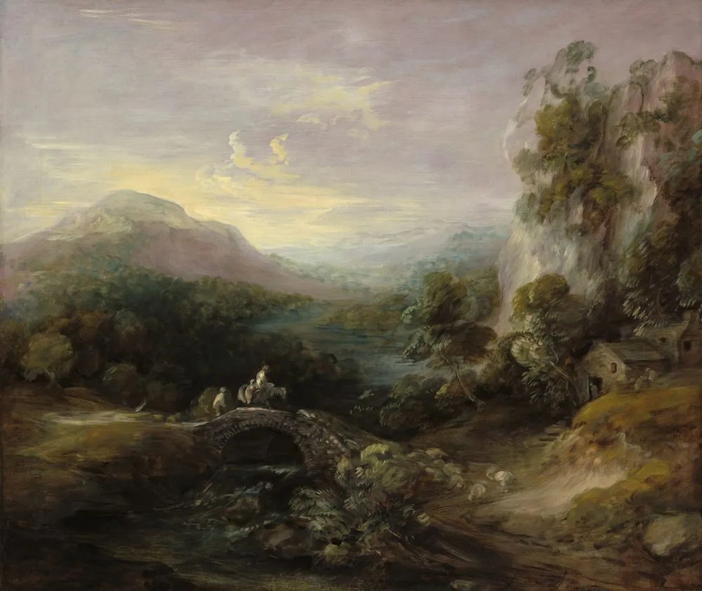 Mountain Landscape with Bridge, Thomas Gainsborough