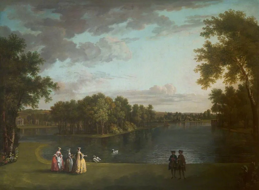 A View of the Lake at West Wycombe Park and the Temple of Daphne, William Hannan