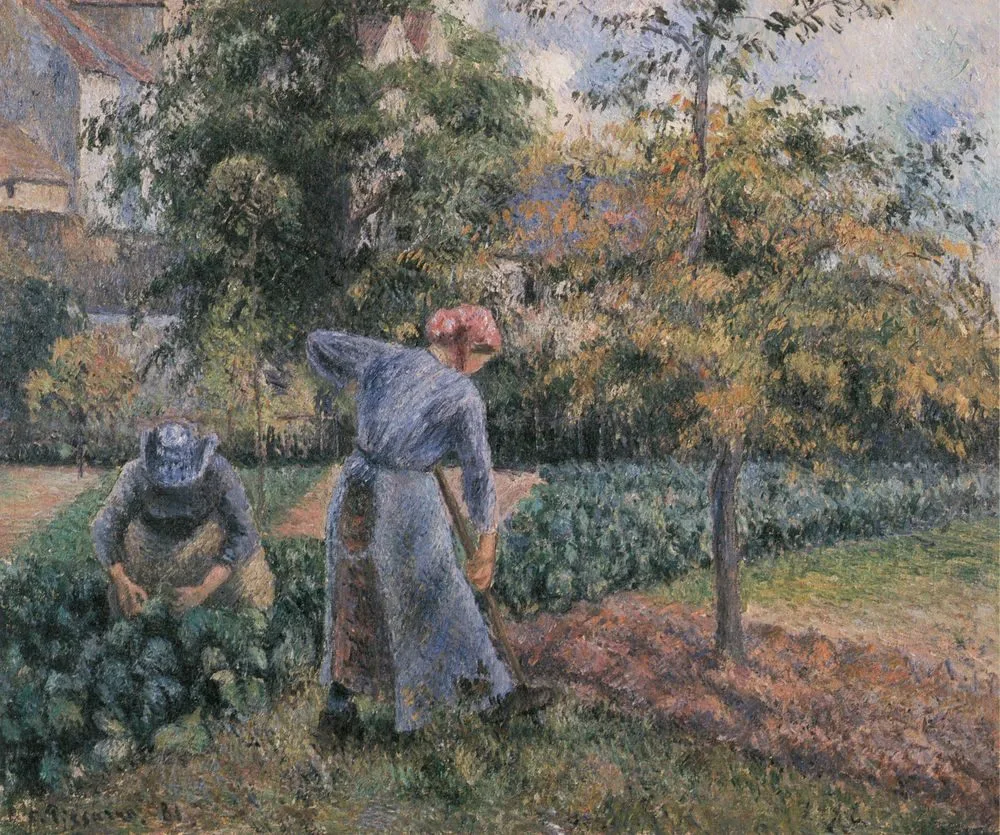 Peasant Woman Digging, the Jardin de Maubuisson, Pontoise, Camille Pissarro