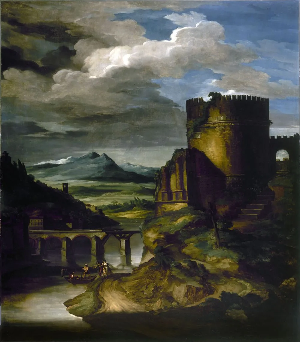 Paysage italien au tombeau, Théodore Géricault