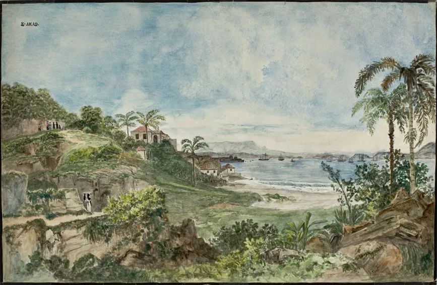 Landscape of Guanabara bay, Thomas Ender