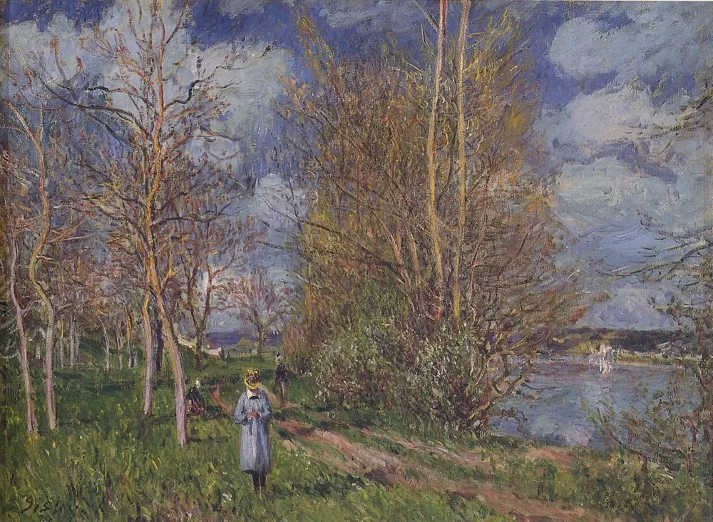 Small Meadows in Spring - By, Alfred Sisley