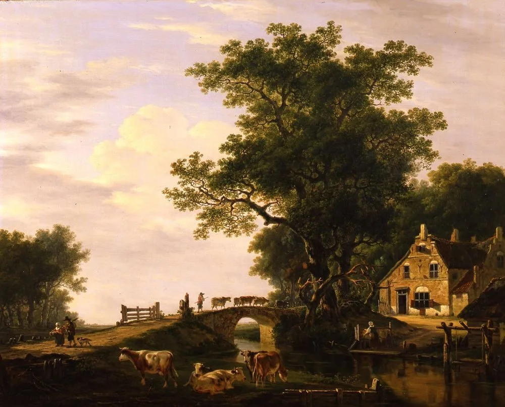 Zomergezicht buiten Dordrecht, Jacob van Strij