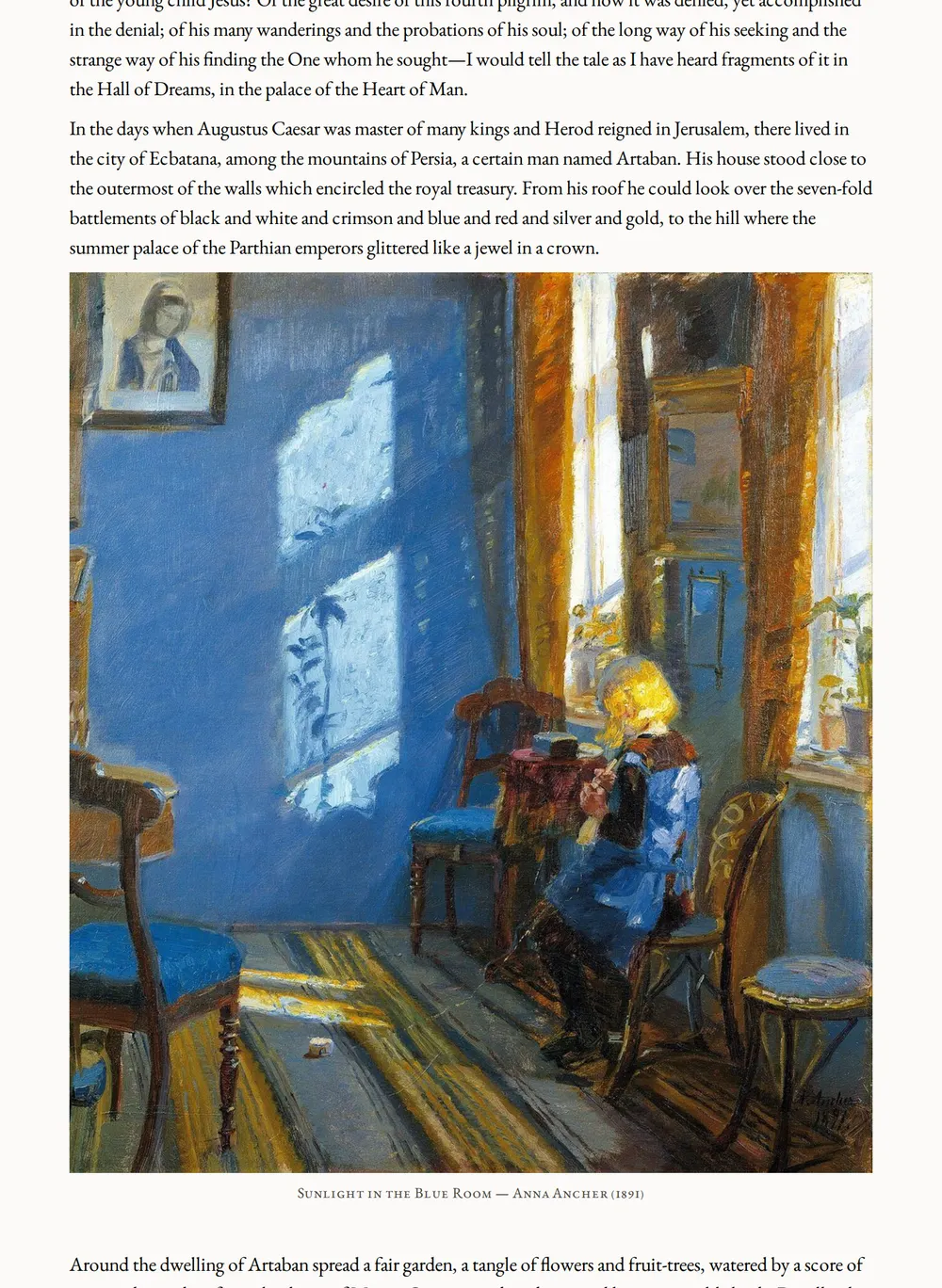 A page of The Blue Flower as set for this edition