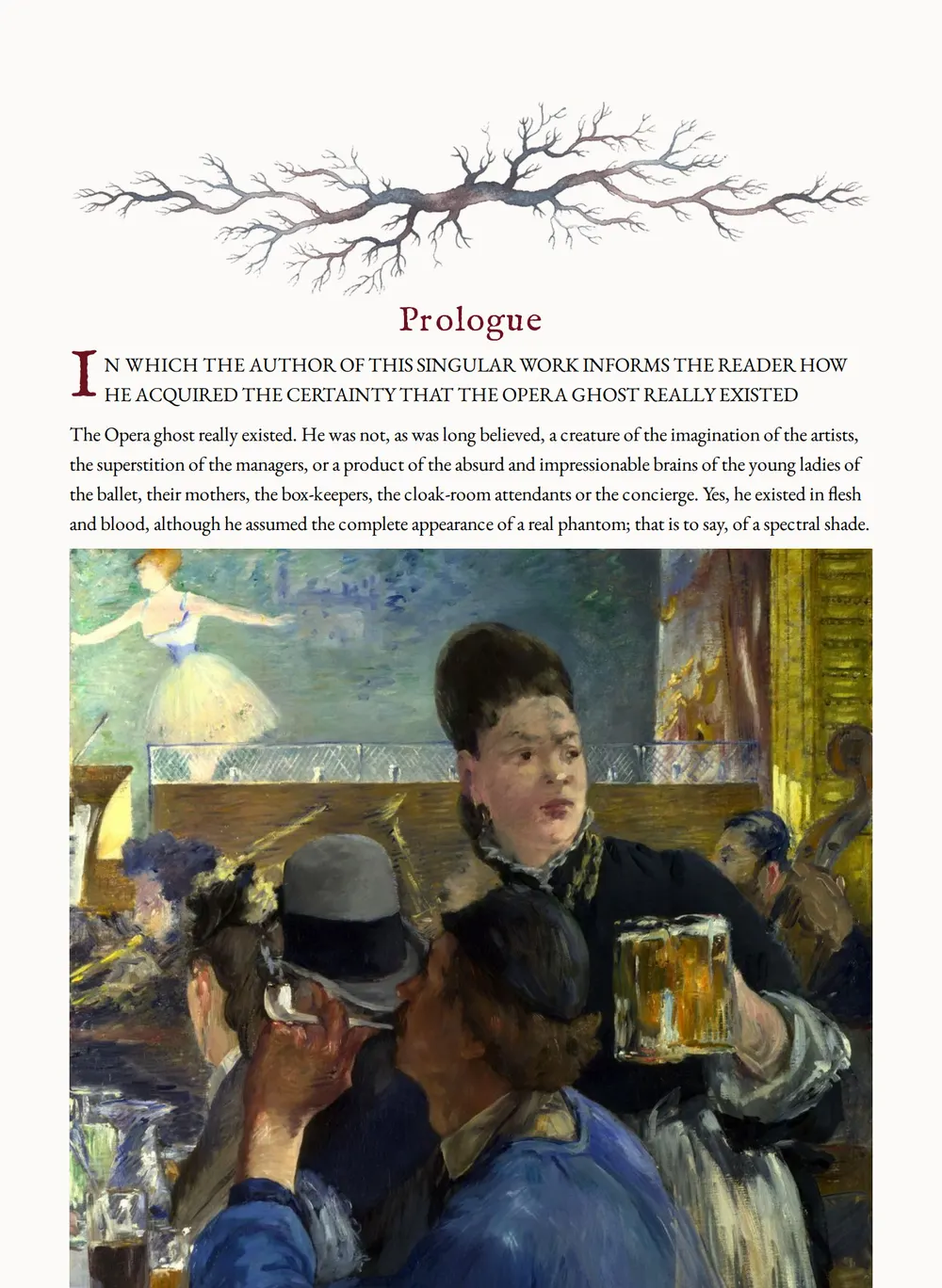 A page of The Phantom of the Opera as set for this edition