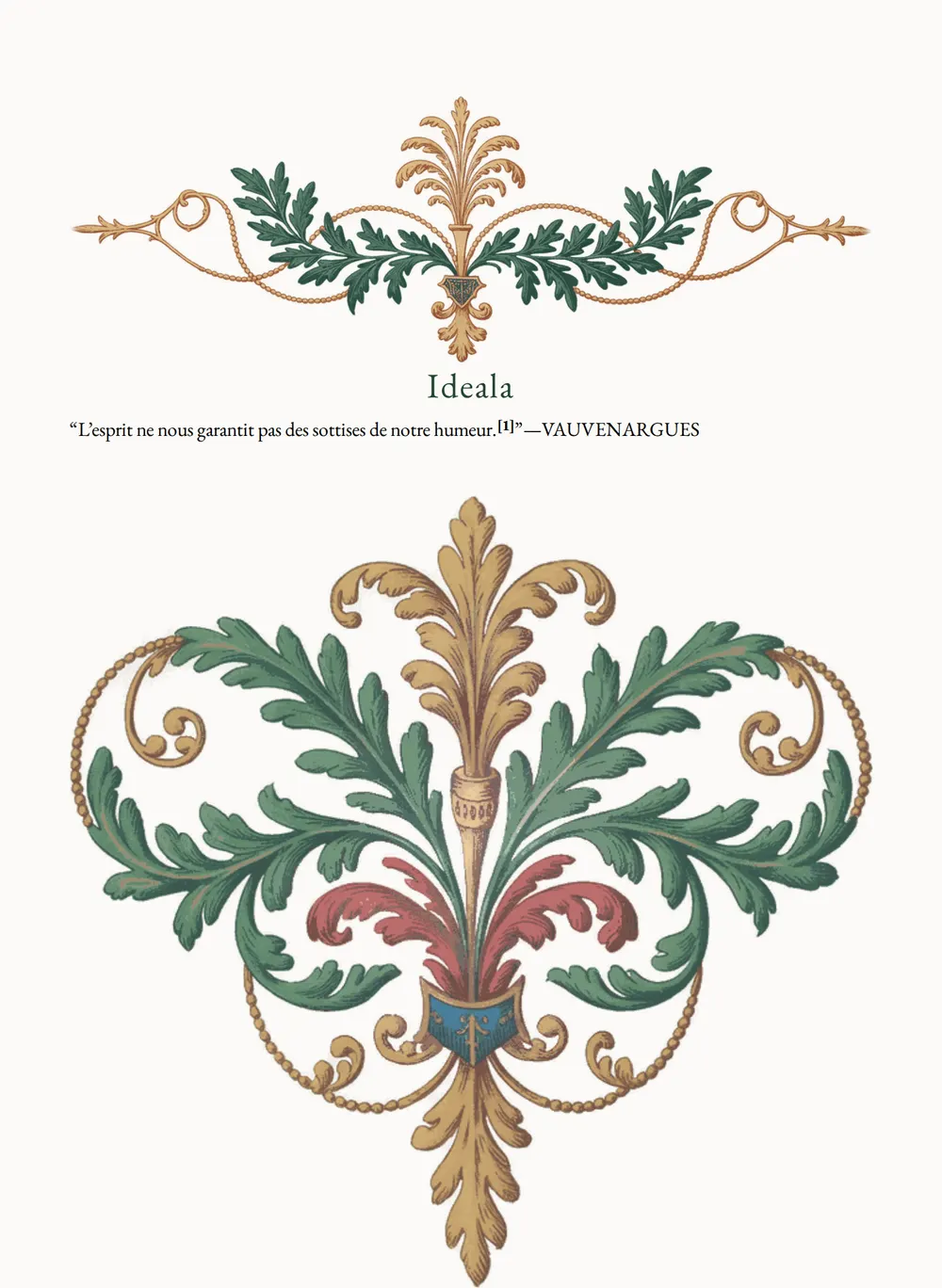 A page of Ideala as set for this edition