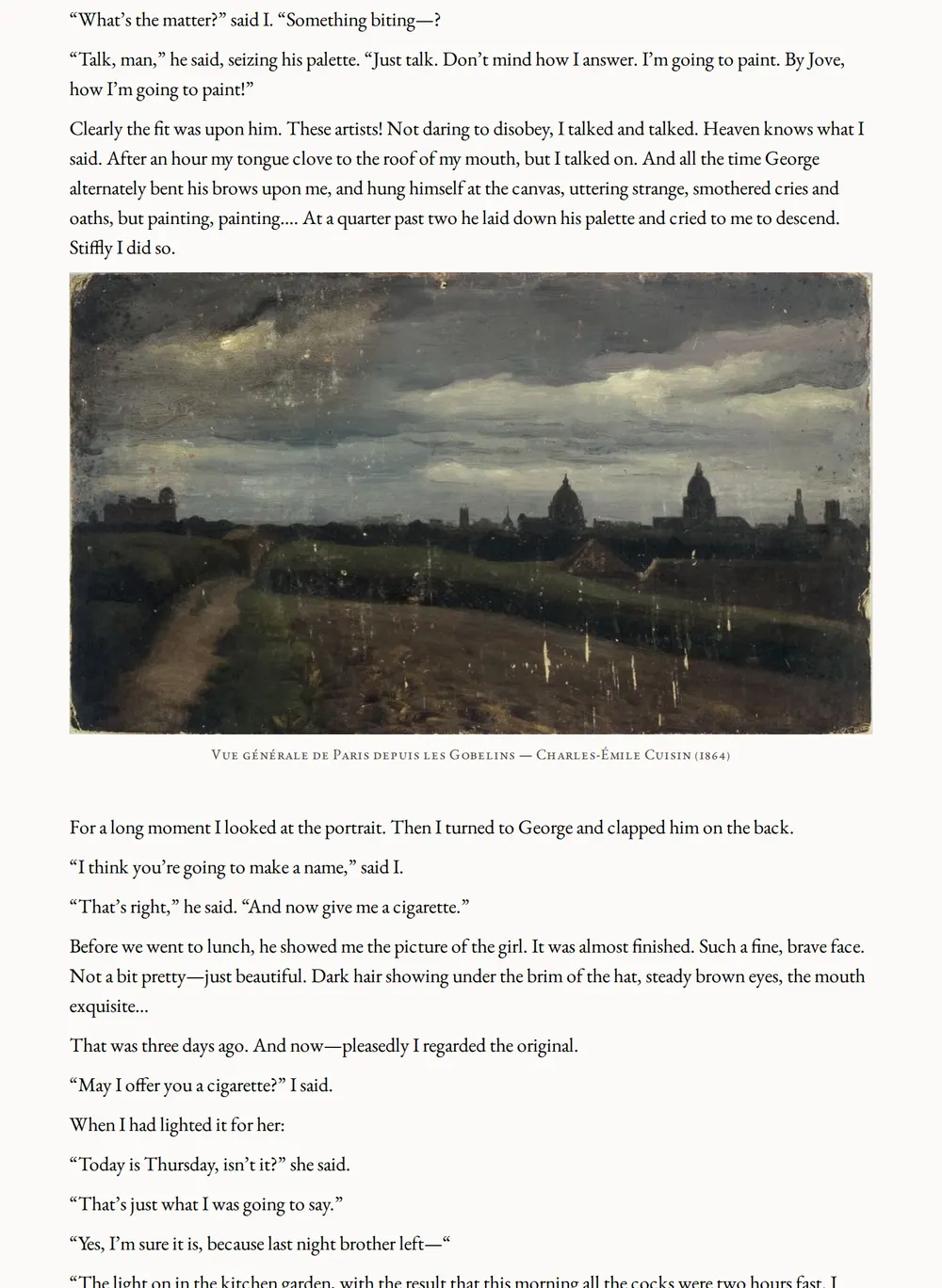 A page of The Brother of Daphne as set for this edition