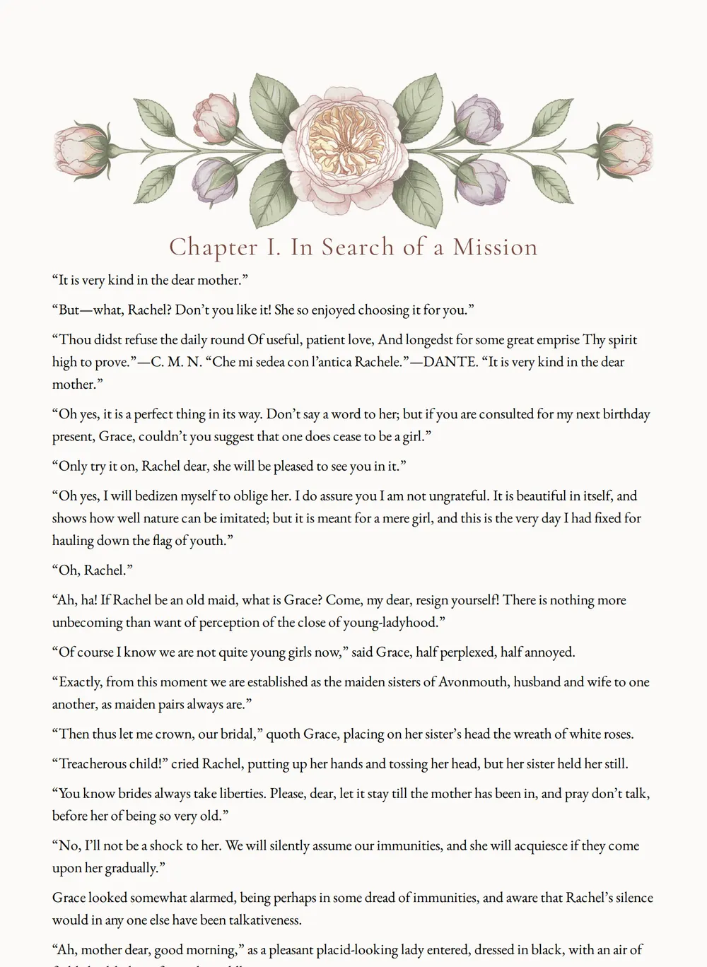 A page of The Clever Woman of the Family as set for this edition