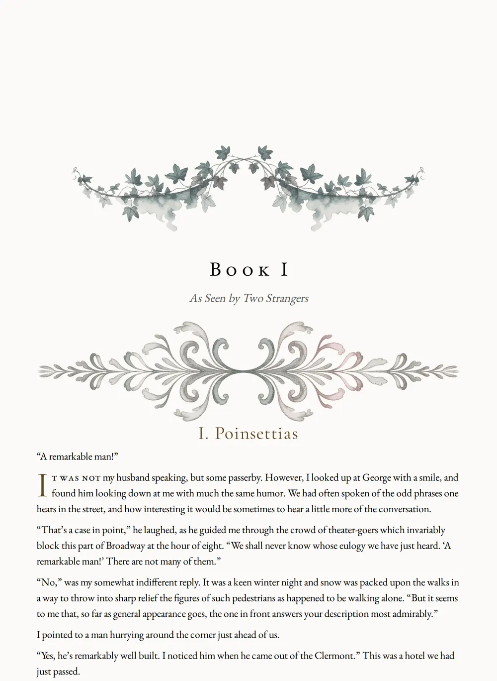 A page of Initials Only as set for this edition