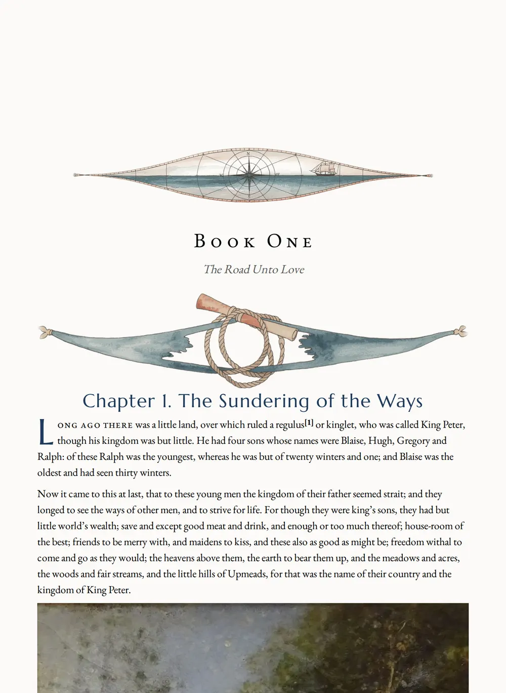 A page of The Well at the World's End as set for this edition