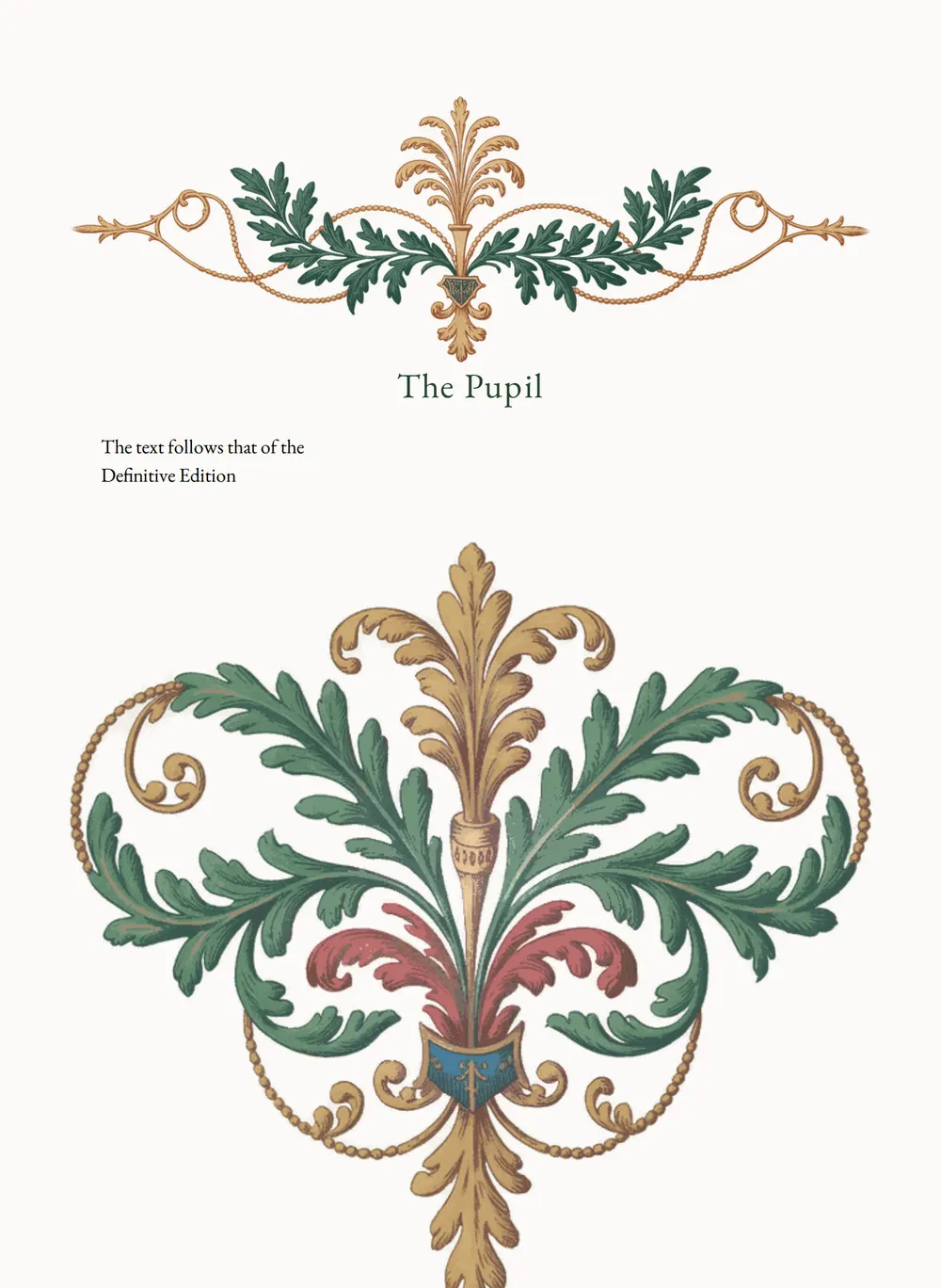 A page of The Pupil as set for this edition