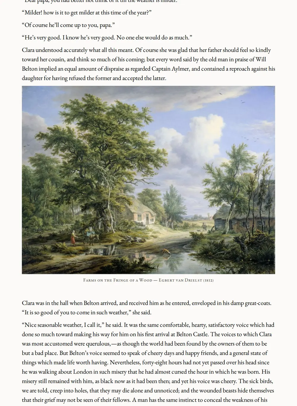 A page of The Belton Estate as set for this edition