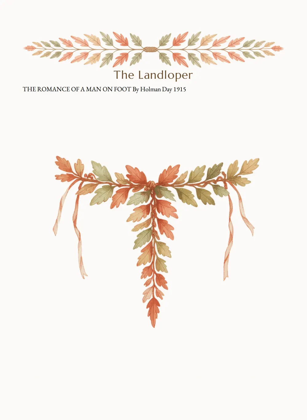 A page of The Landloper as set for this edition
