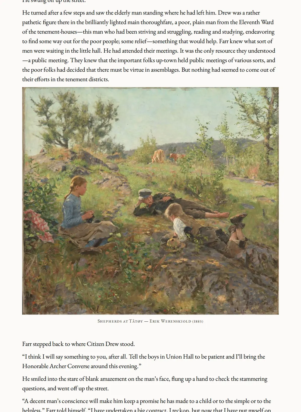 A page of The Landloper as set for this edition