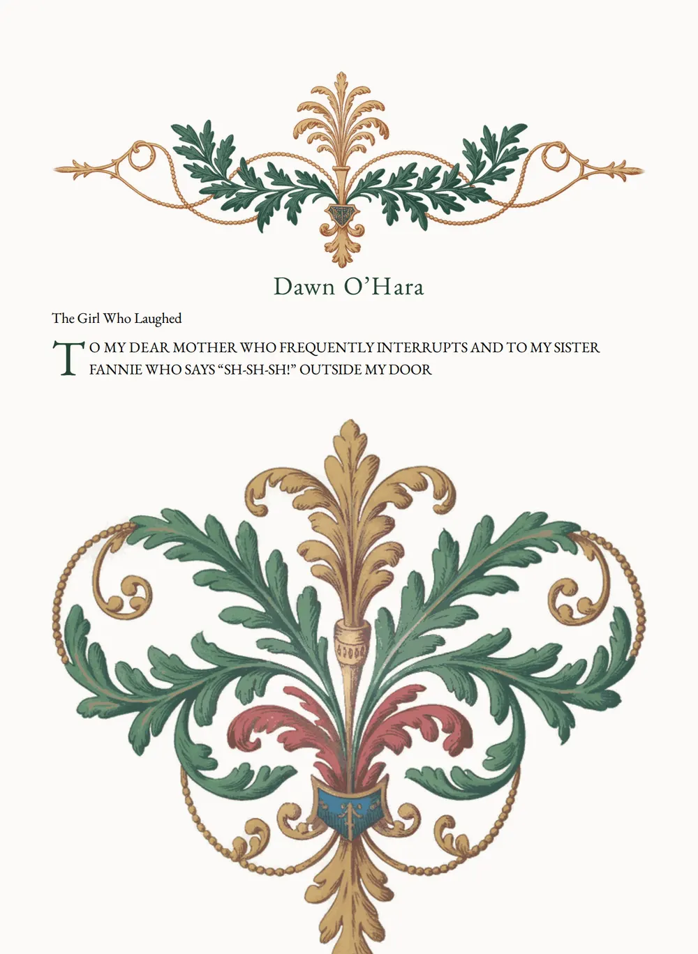 A page of Dawn O'Hara as set for this edition