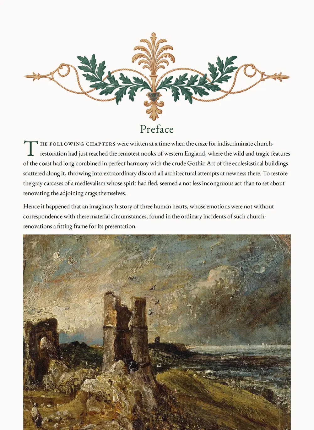 A page of A Pair of Blue Eyes as set for this edition