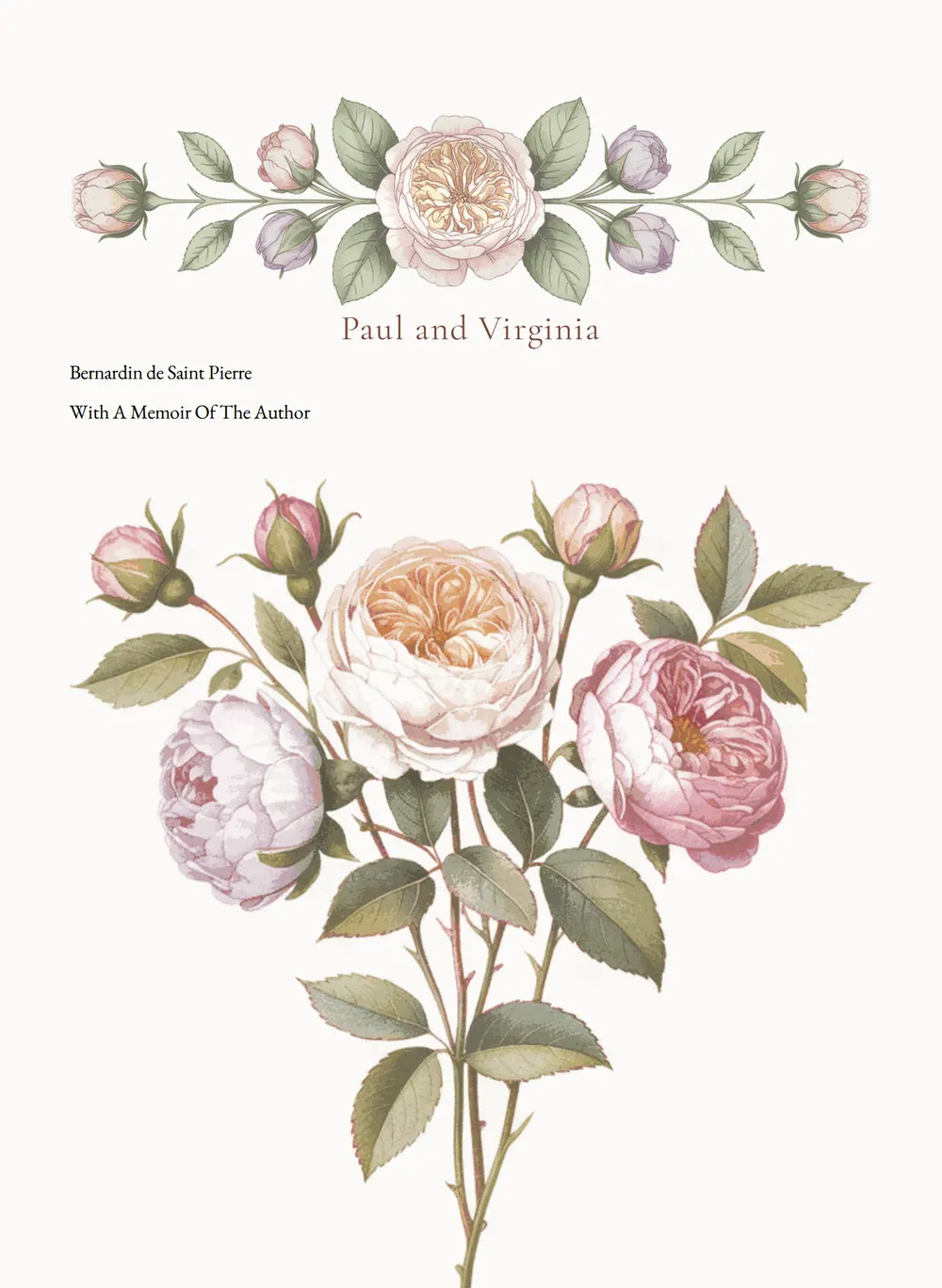 A page of Paul and Virginia as set for this edition