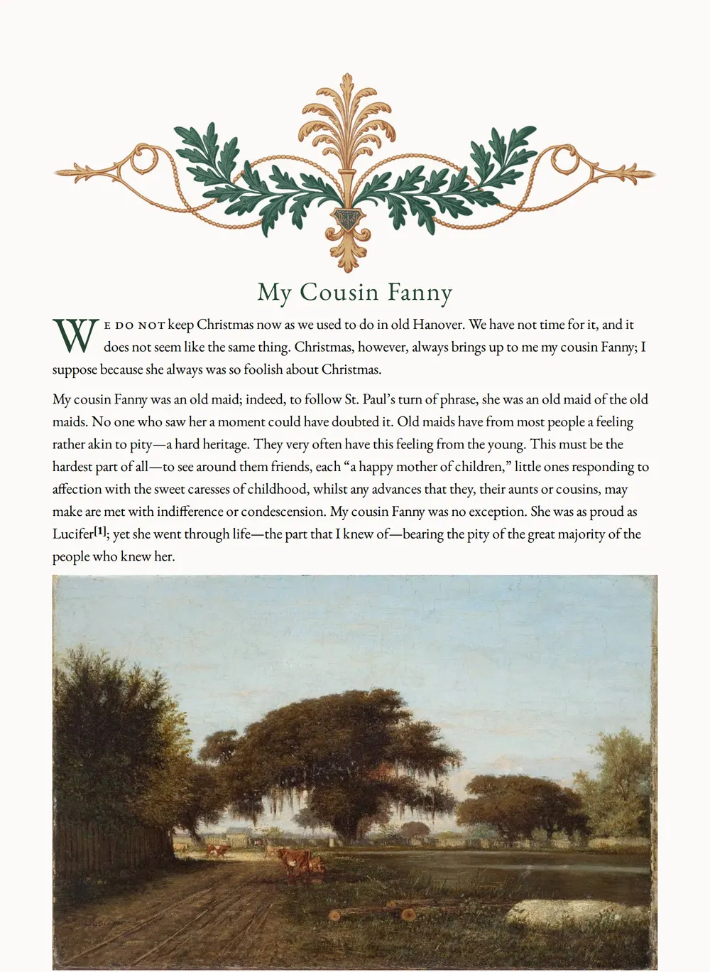 A page of The Burial of the Guns as set for this edition