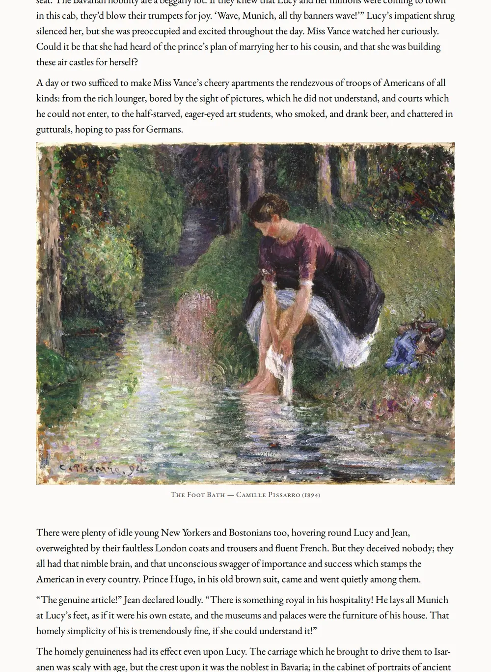 A page of Frances Waldeaux as set for this edition