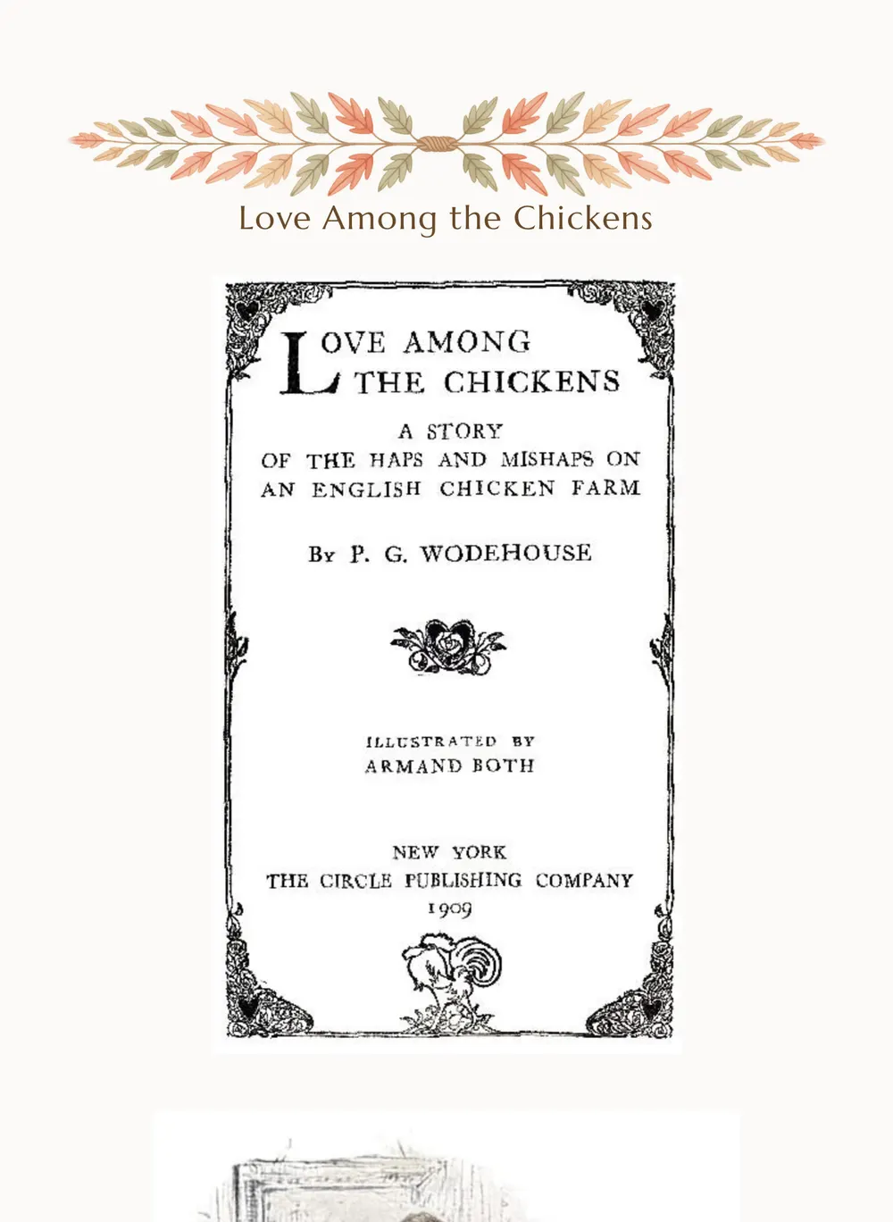 A page of Love Among the Chickens as set for this edition