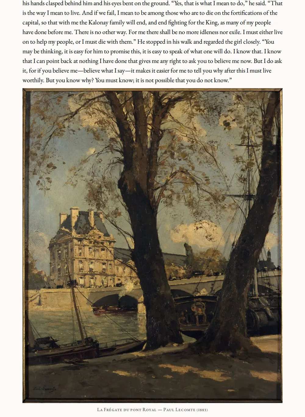 A page of The King's Jackal as set for this edition