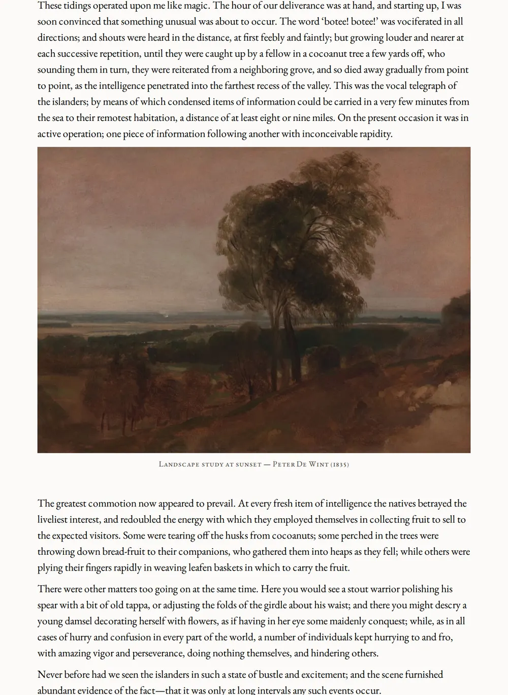 A page of Typee as set for this edition