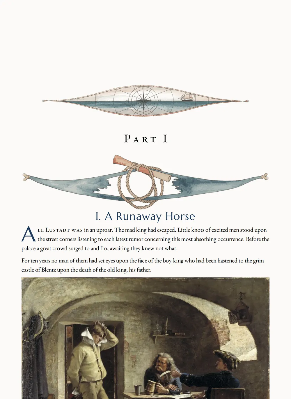 A page of The Mad King as set for this edition