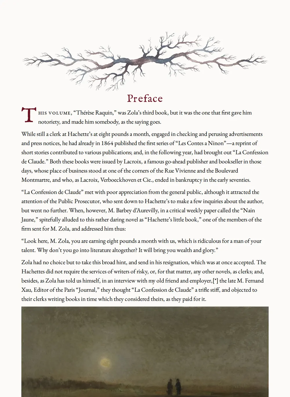 A page of Thérèse Raquin as set for this edition