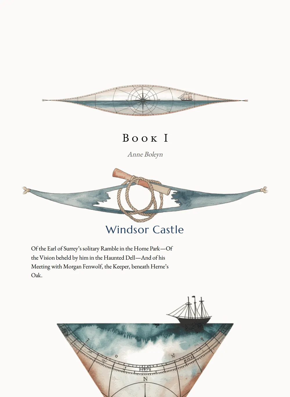A page of Windsor Castle as set for this edition