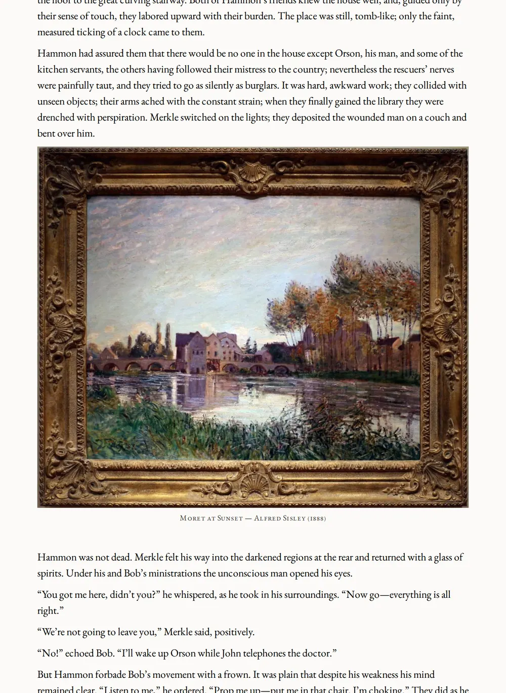 A page of The Auction Block as set for this edition