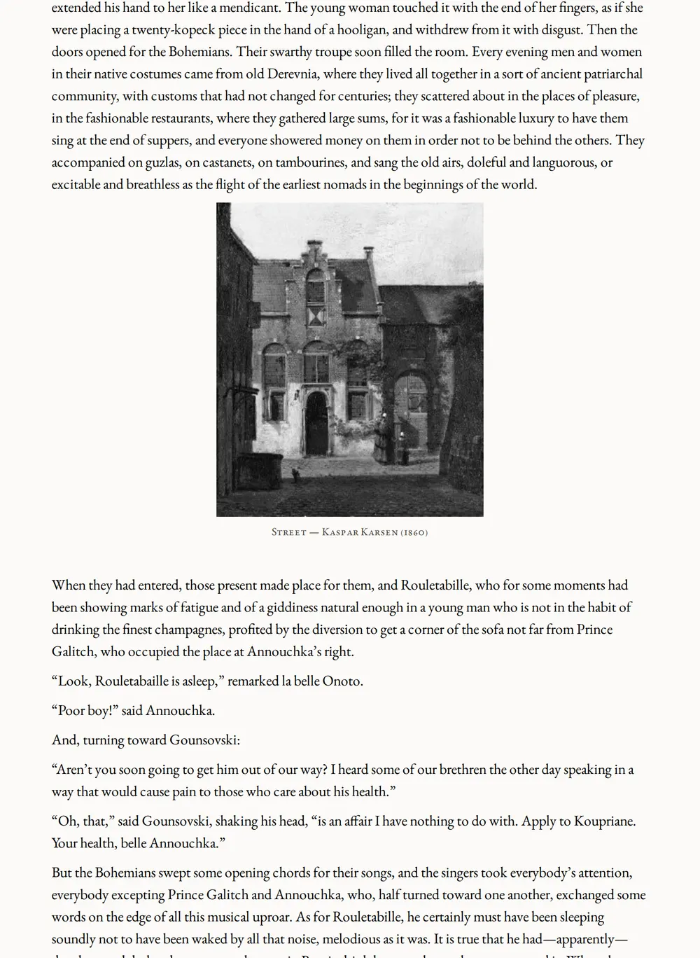 A page of The Secret of the Night as set for this edition