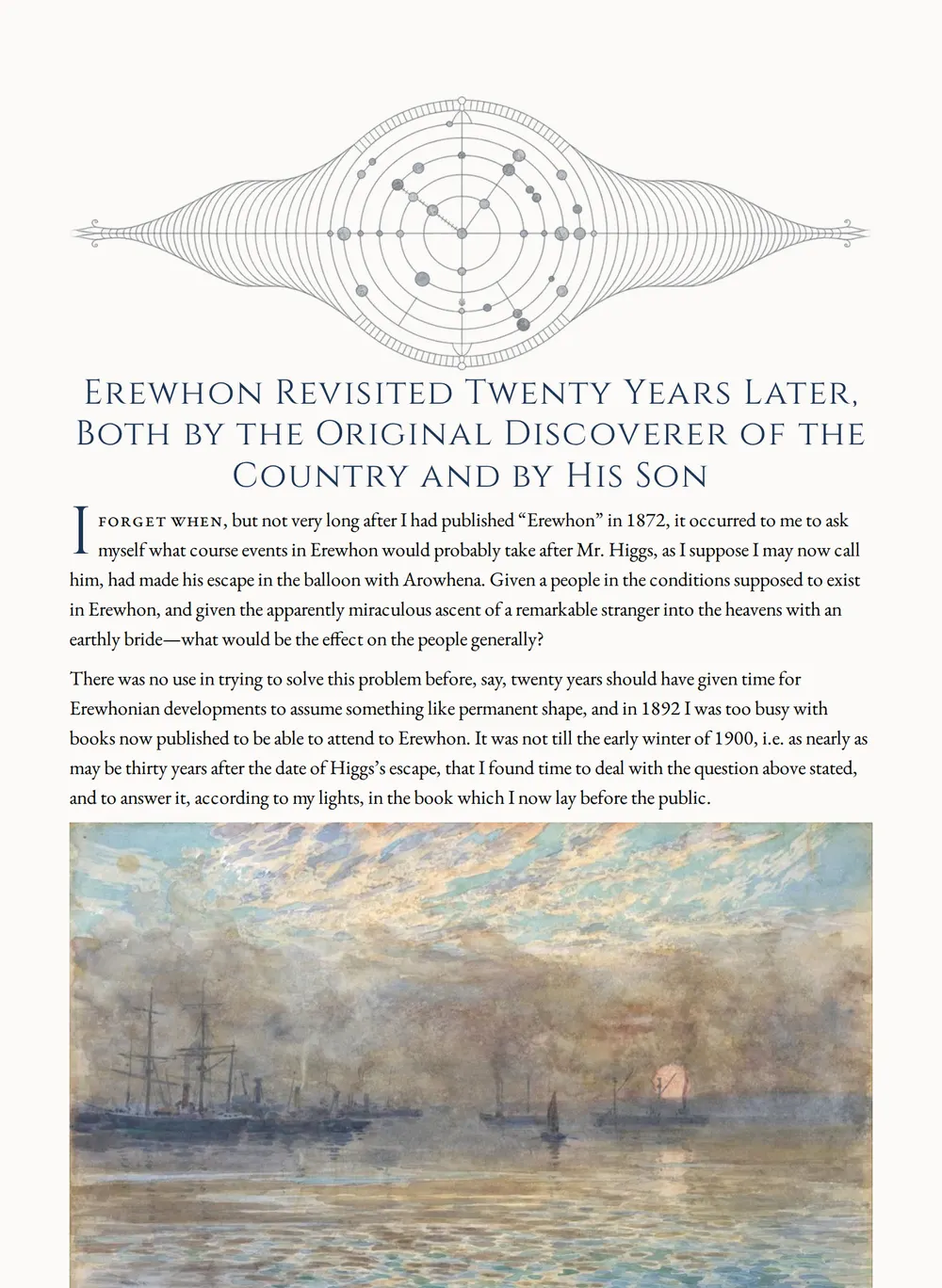 A page of Erewhon Revisited as set for this edition
