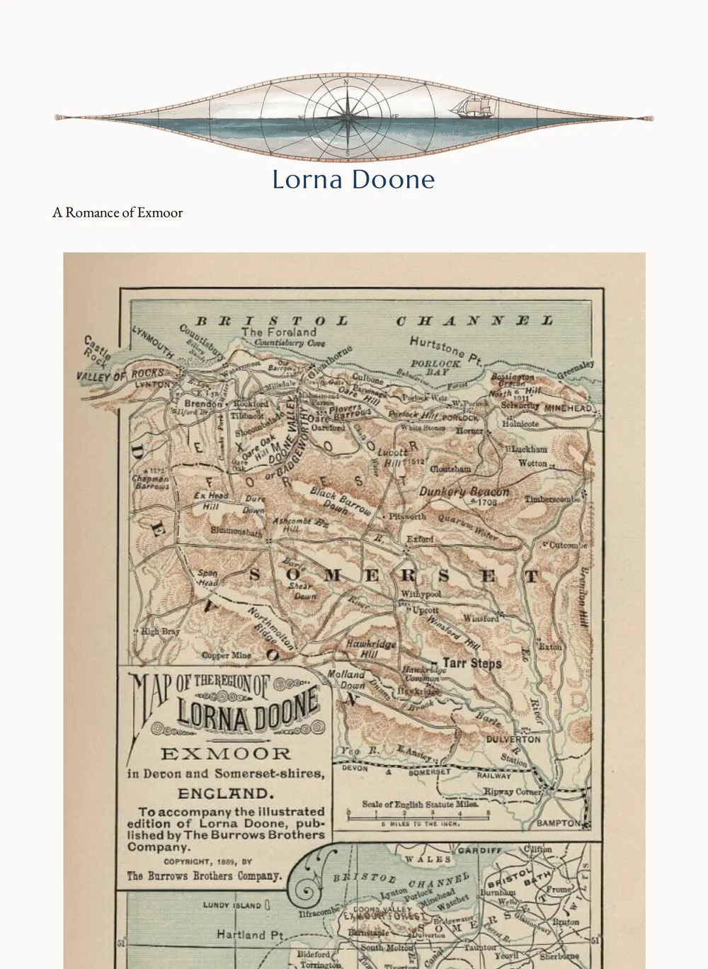 A page of Lorna Doone as set for this edition