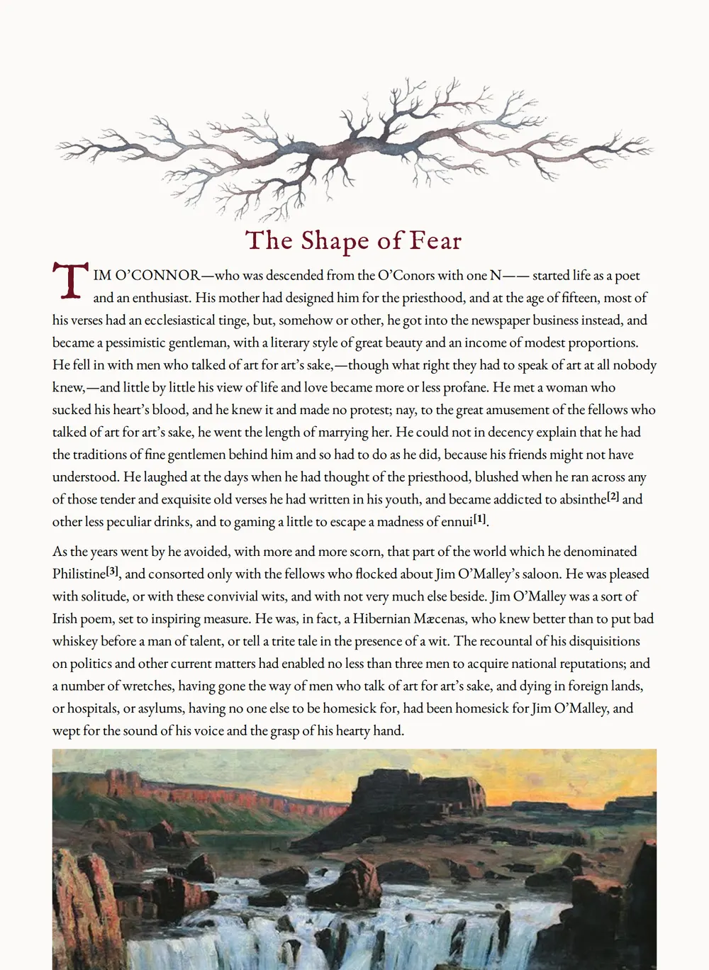 A page of The Shape of Fear as set for this edition