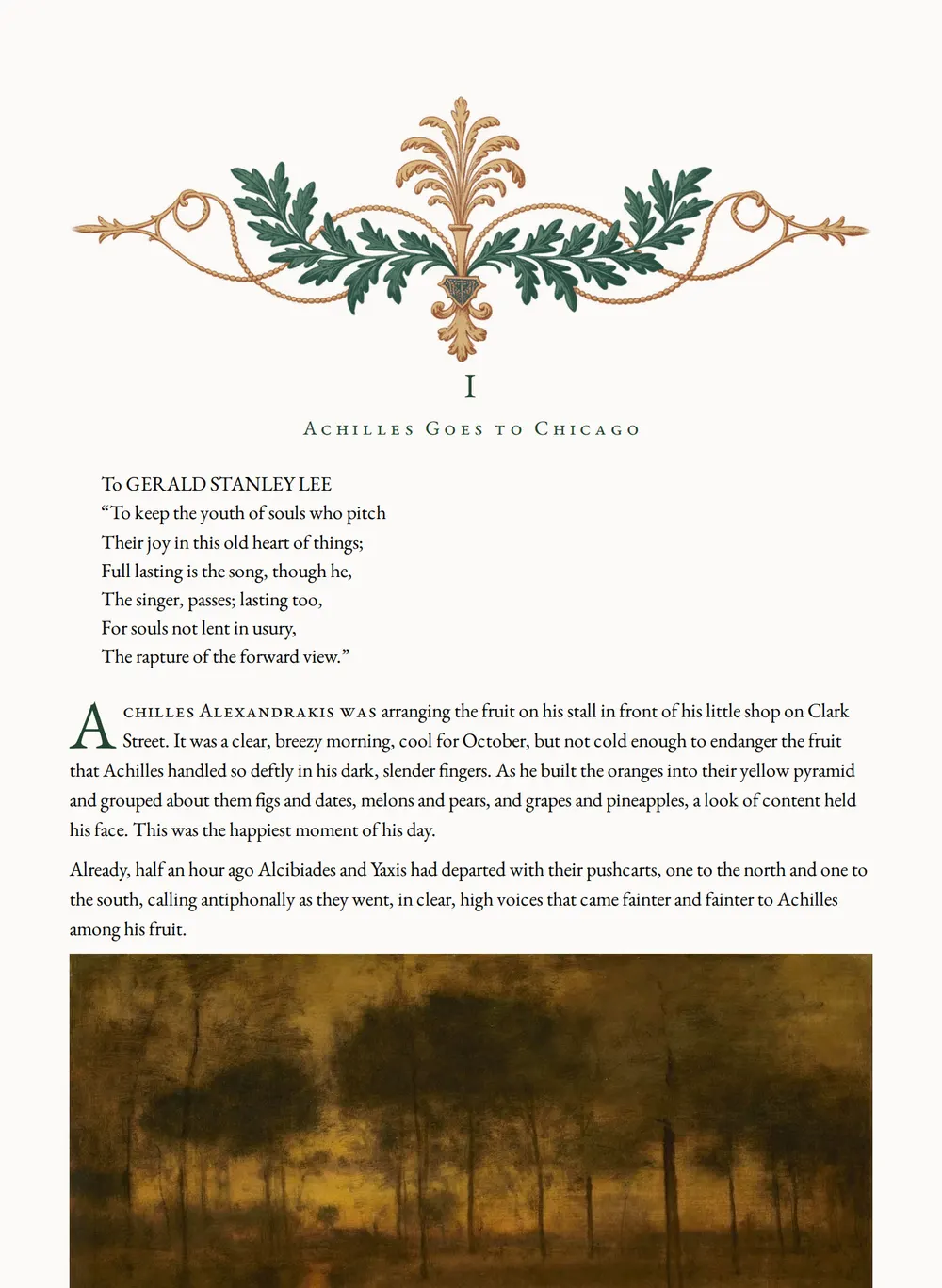 A page of Mr. Achilles as set for this edition