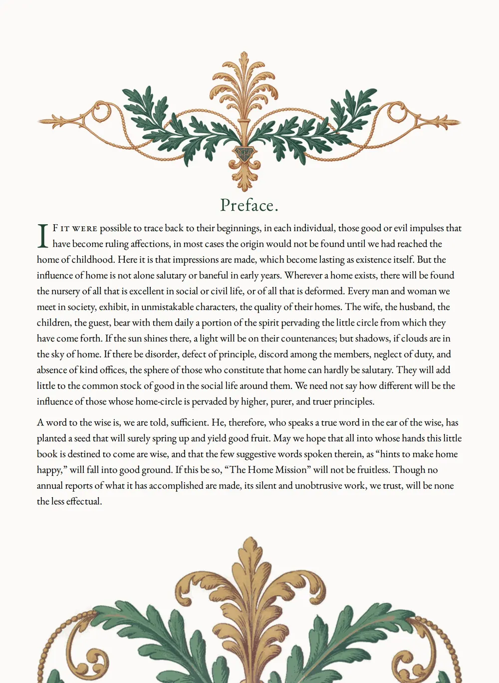 A page of The Home Mission as set for this edition