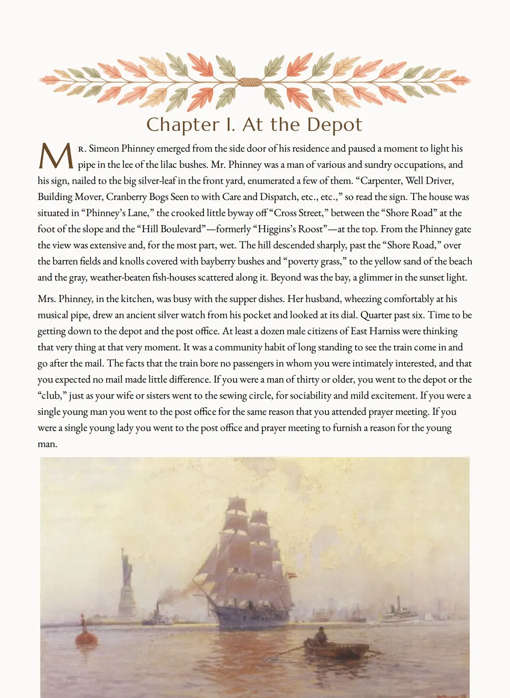 A page of The Depot Master as set for this edition