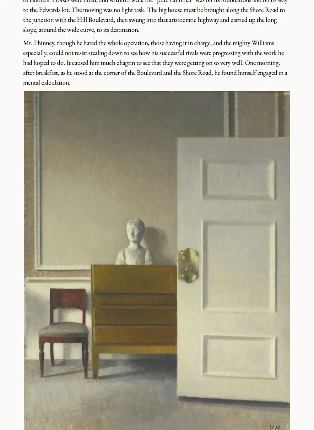 A page of The Depot Master as set for this edition