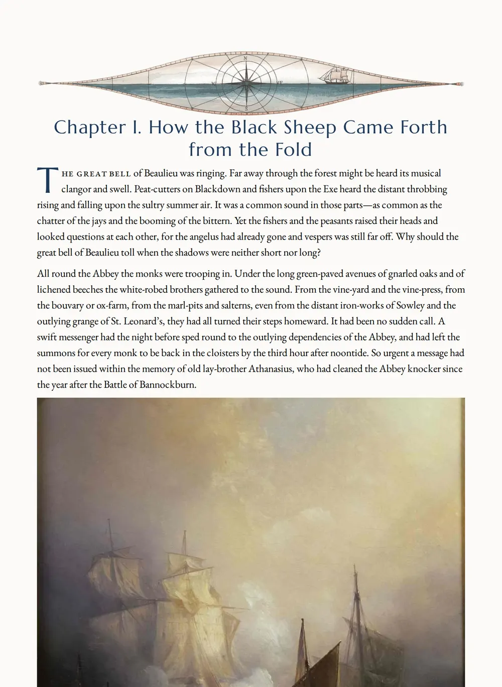 A page of The White Company as set for this edition