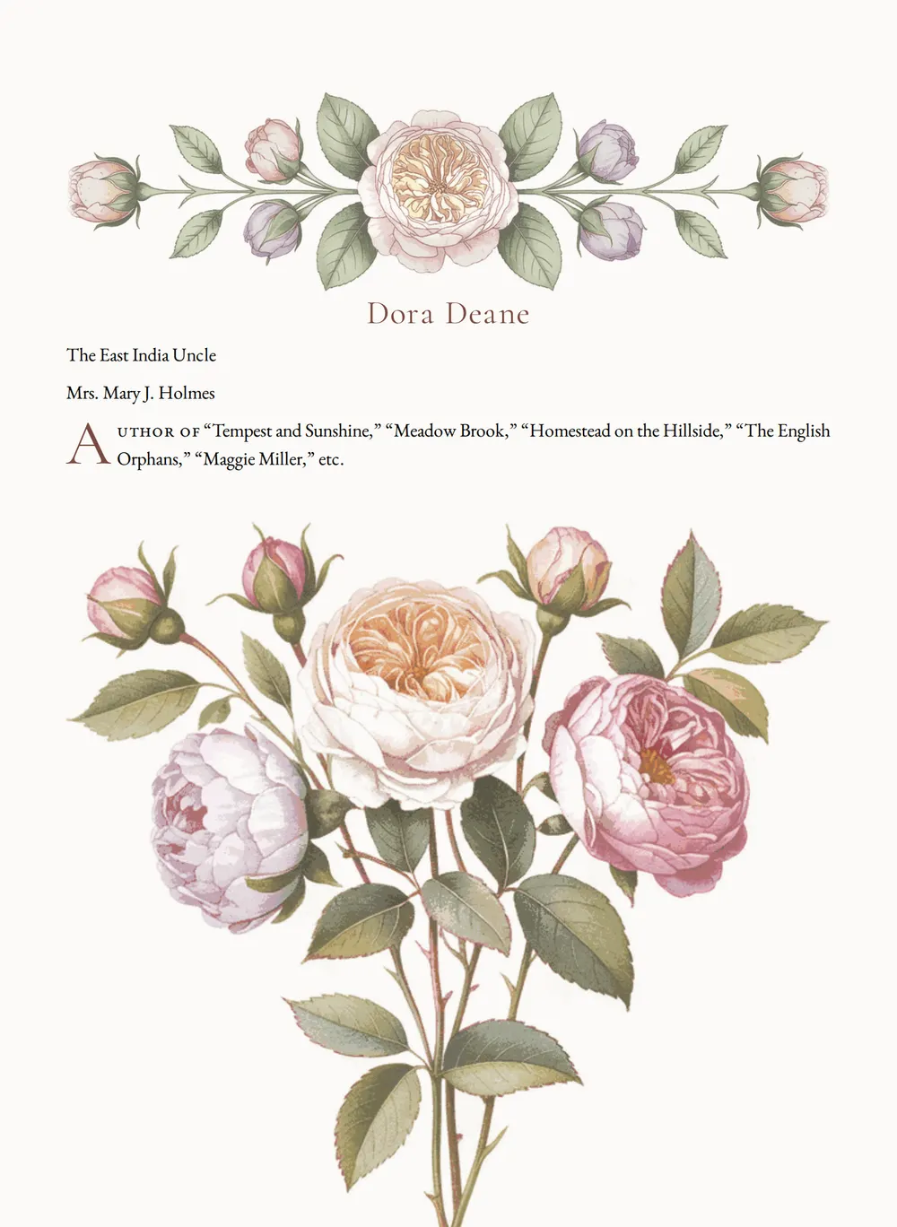 A page of Dora Deane as set for this edition