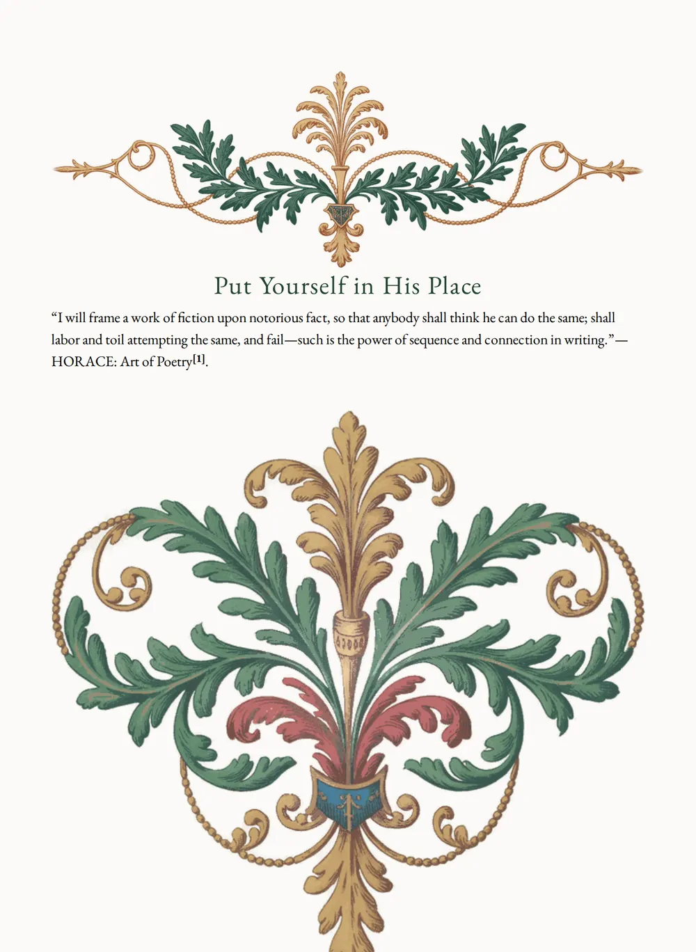 A page of Put Yourself in His Place as set for this edition
