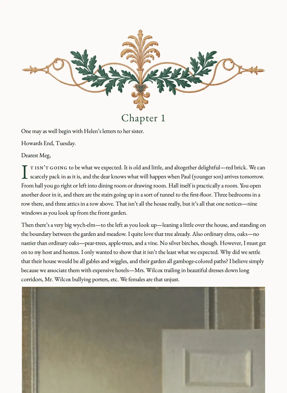 A page of Howards End as set for this edition