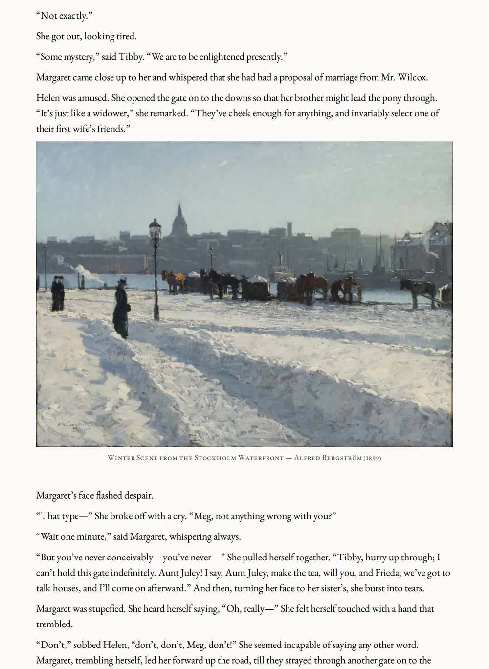 A page of Howards End as set for this edition