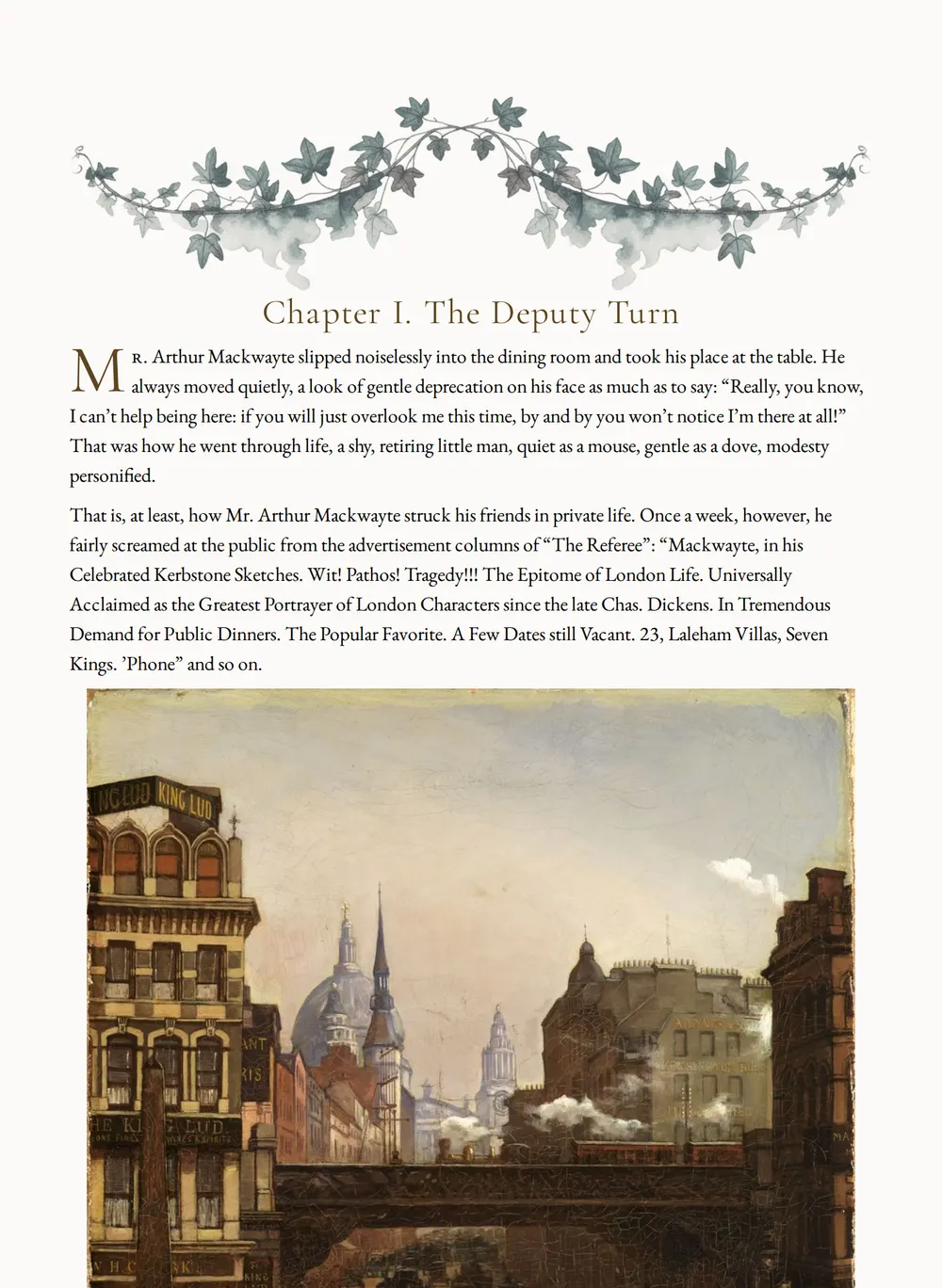 A page of Okewood of the Secret Service as set for this edition